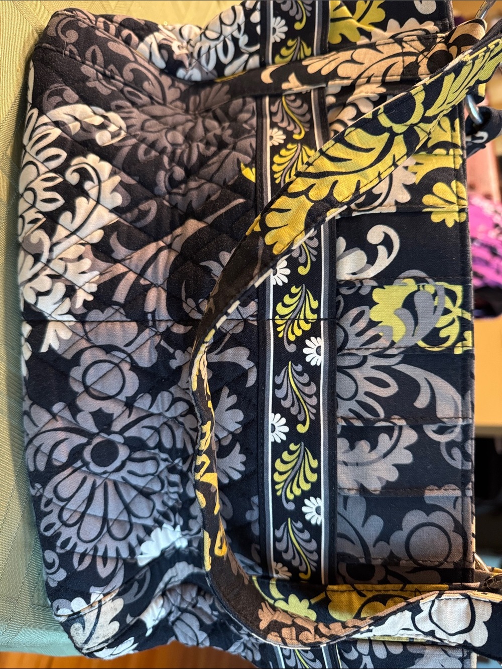 Vera Bradley Quilted Tote in retired Baroque pattern